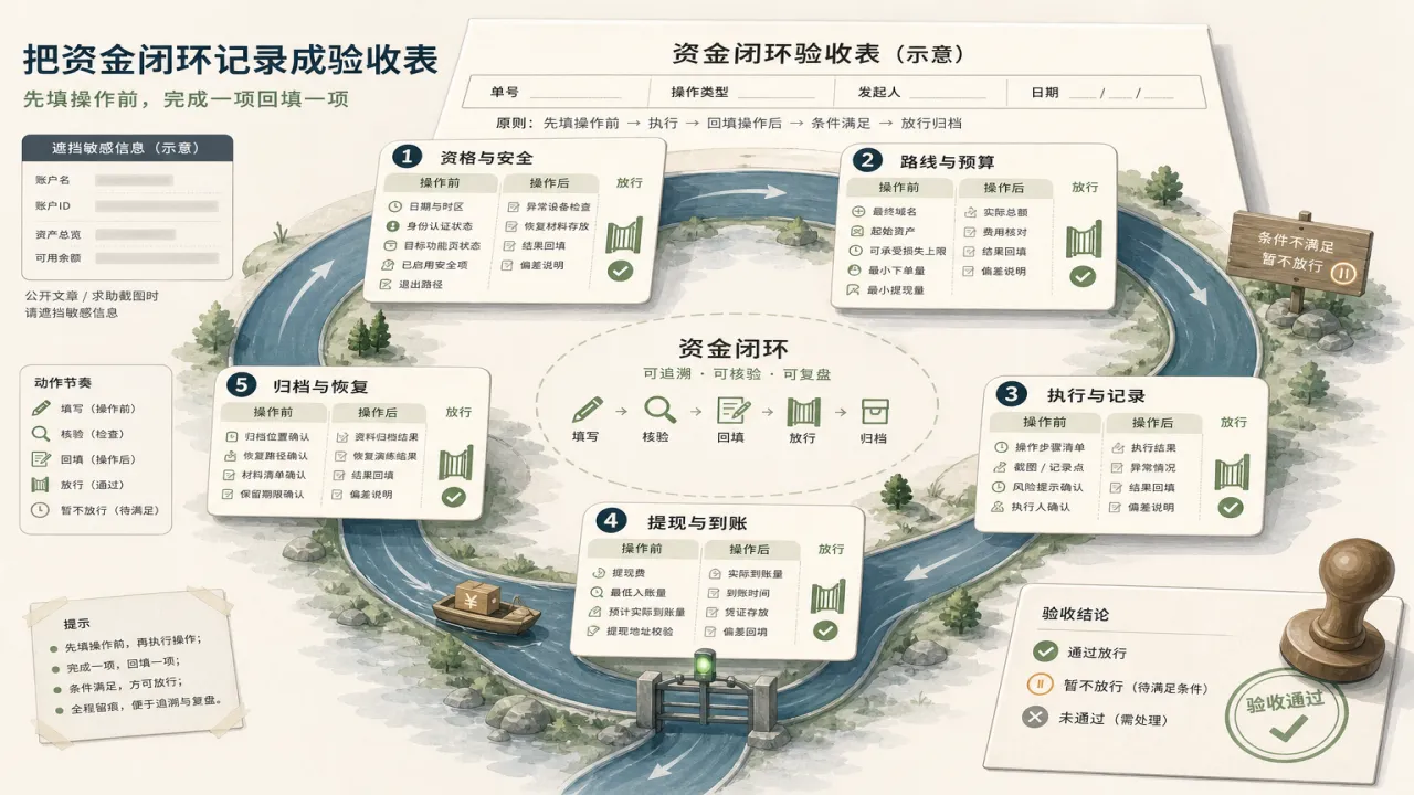 怎样把整条资金闭环记录成验收表的流程与风险要点示意