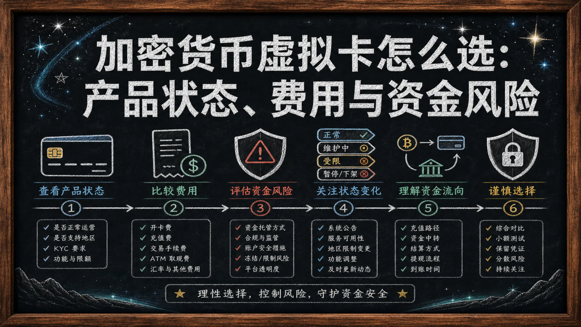 加密货币虚拟卡产品状态、费用和资金风险核验
