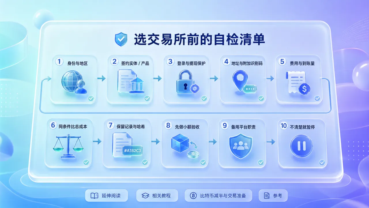 选交易所前的自检清单的流程与风险要点示意