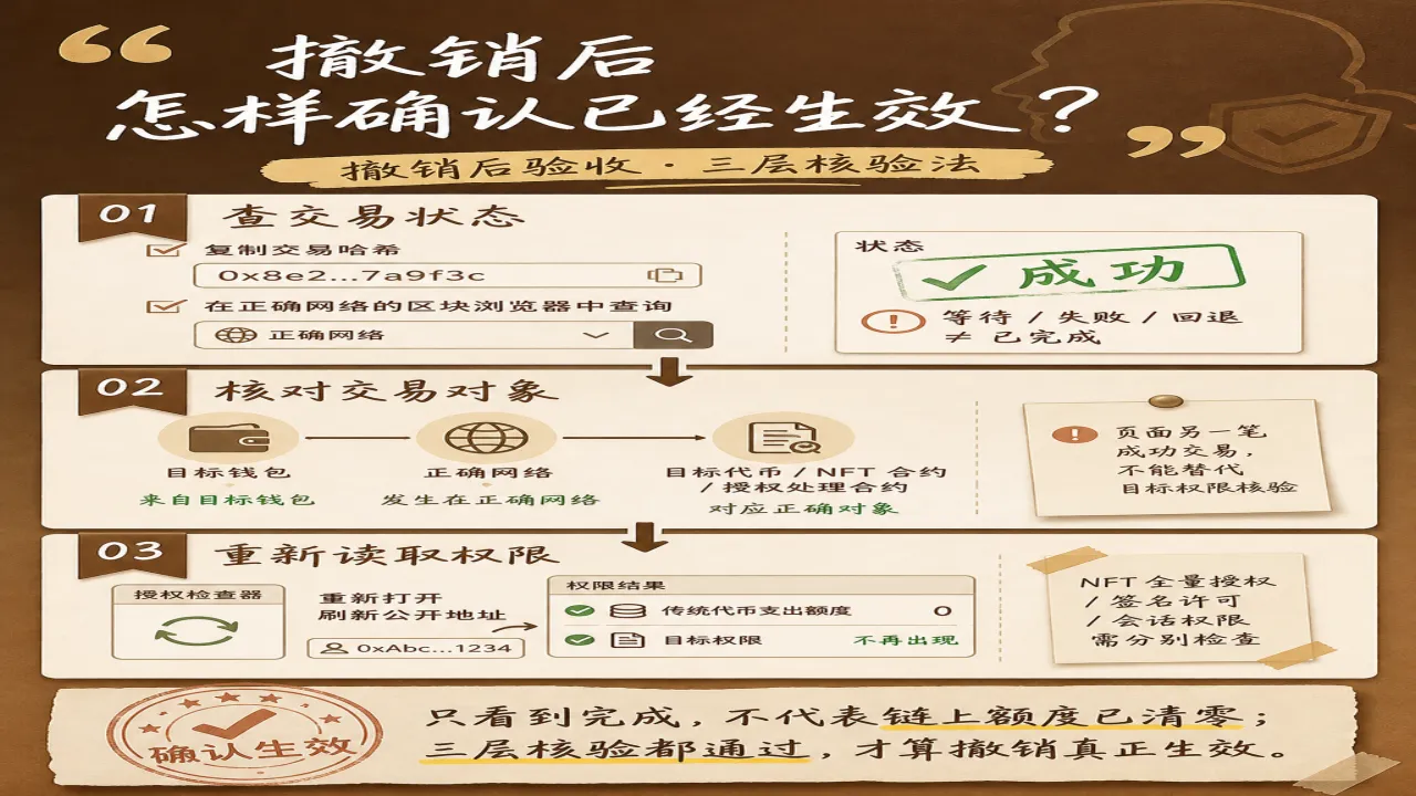 撤销后怎样确认已经生效的流程与风险要点示意