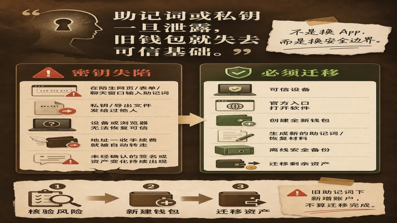 什么时候必须迁移到新钱包的流程与风险要点示意