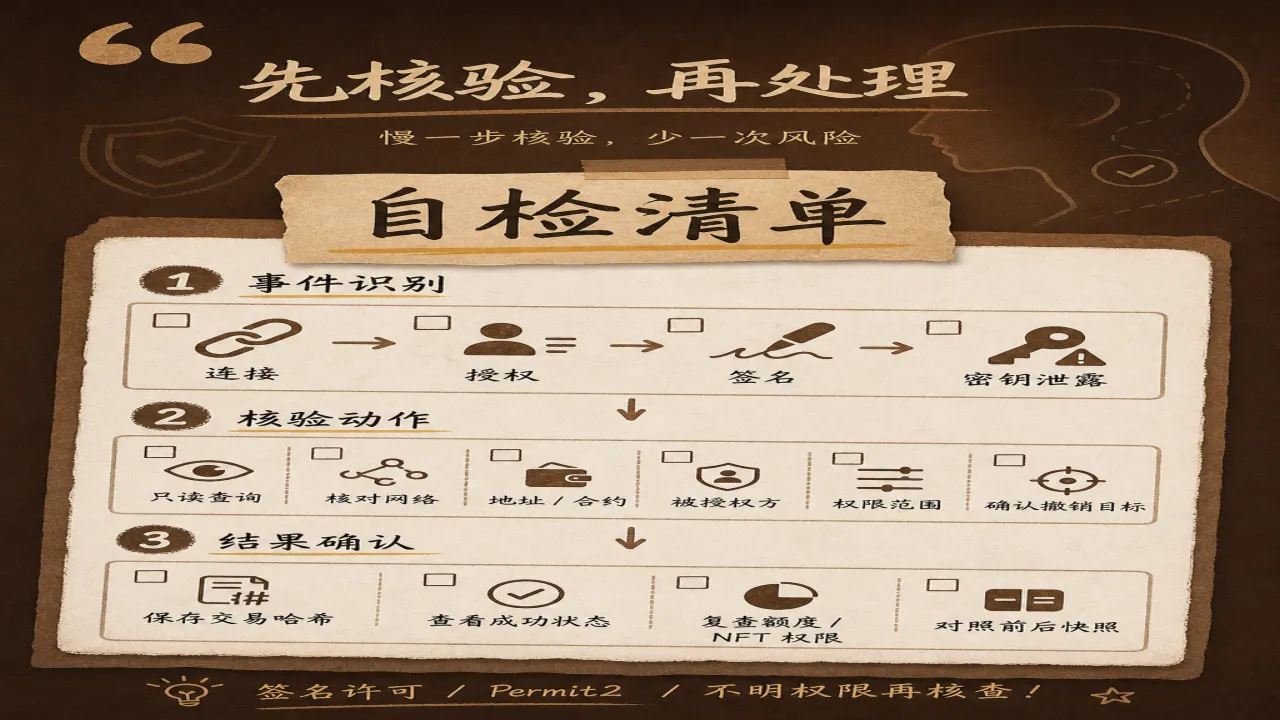 自检清单的流程与风险要点示意