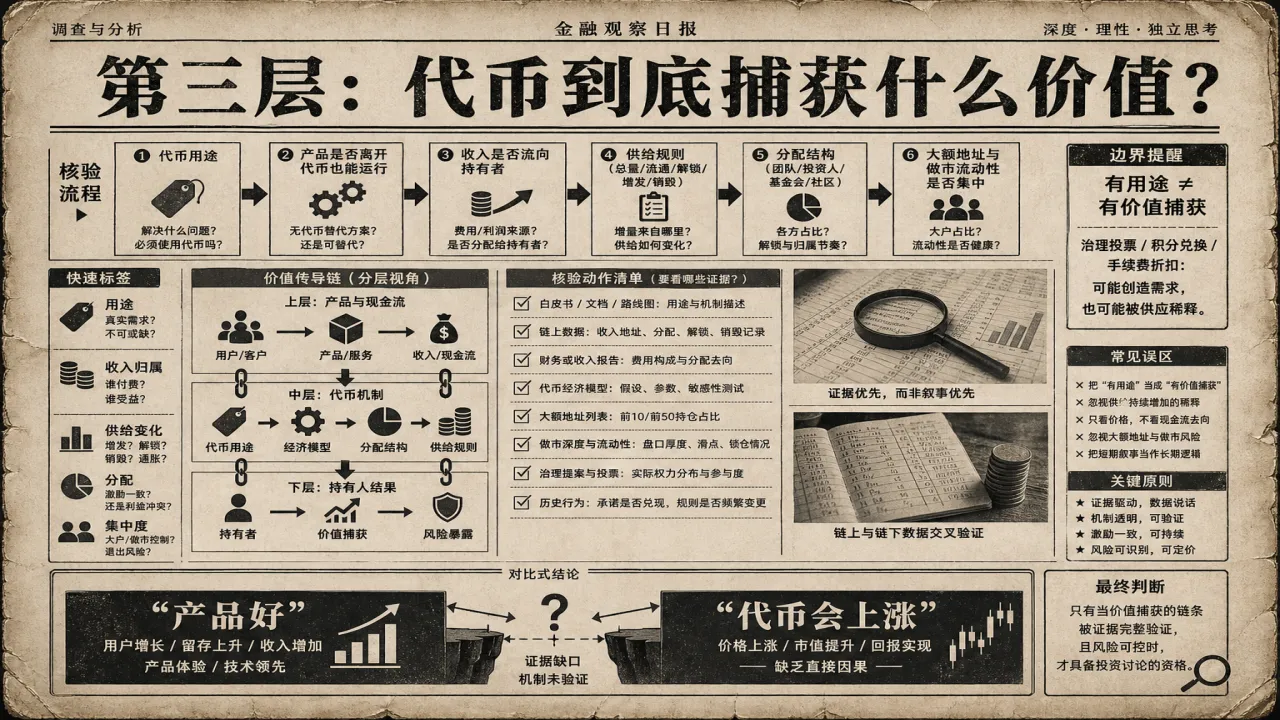 第三层 代币到底捕获什么价值的流程与风险要点示意