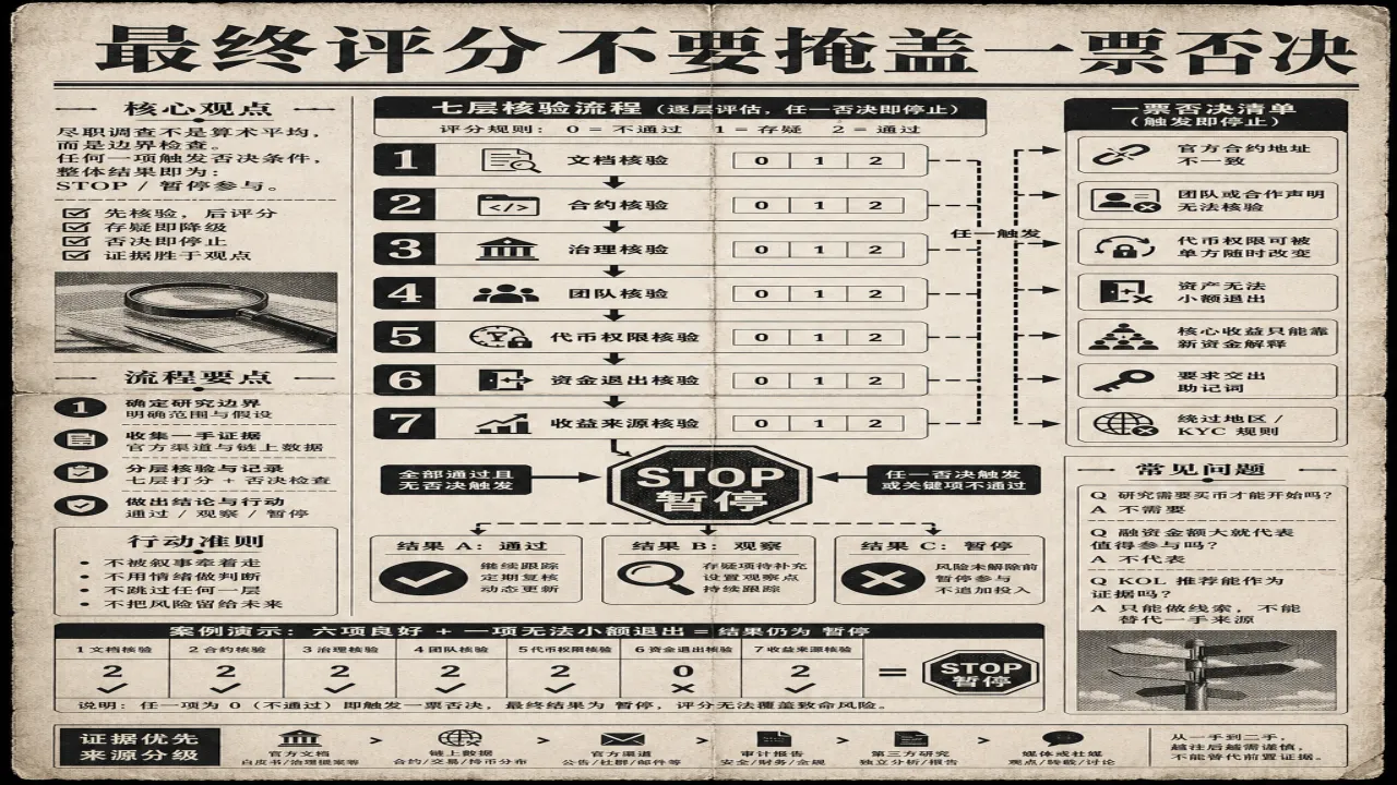 最终评分不要掩盖一票否决的流程与风险要点示意
